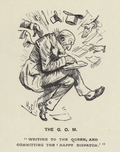 The Grand Old Man - GOM - W E Gladstone (litho) av Harry Furniss