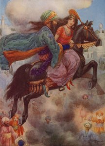 Prinsessen vender tilbake til Persia (fargelitografi) av Harry George Theaker