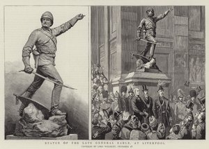 Statue av avdøde general Earle, i Liverpool av Harry Hamilton Johnston