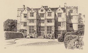 Chastleton House, Oxfordshire (farge litho) av Harry Percy Clifford