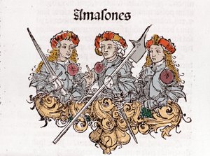 Amazoner i «Liber Chronicarum» av Hartmann Schedel trykt i Nürnberg i 1493. av Hartmann Schedel