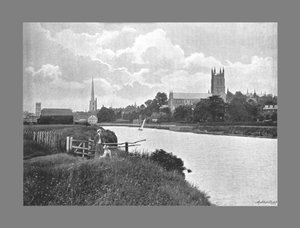 Worcester katedral, ca 1900