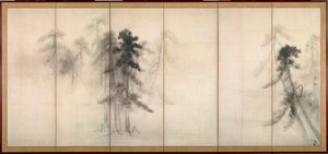 ""furu"" Blekk på papir av Tohaku Hasegawa (1539-1610) 1500-tallet Dim 156x356 cm Japan Tokyo National Museum