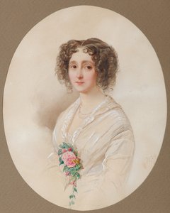 Portrett av Alexandra Mikhaylovna Chelishcheva 1816-1913, 1851