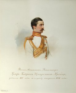Portrett av grev Heinrich Cyprianovich von Kreutz fra albumet til de keiserlige hestevaktene, 1846-1849