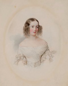 Portrett av storhertuginne Olga Nikolaevna av Russland 1822-1892, dronning av Württemberg, 1838