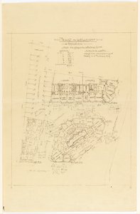 Plan, Project de Lotnement, rue Gros og rue de la Fontaine, Paris av Hector Guimard