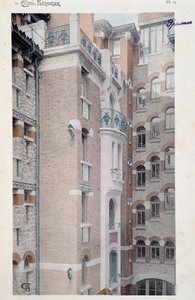 Utsikt over Castel Beranger (1897-1898), bygningen manifestert av arkitekten Hector Guimard (1867-1942). av Hector Guimard