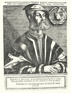 Bernhard Knipperdolling , tysk anabaptistleder og en av lederne for Munster-opprøret 1534-1535 (gravering) av Heinrich (after) Aldegrever