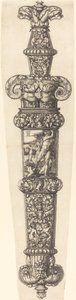 Design for en dolkskjede med Kain og Abel av Heinrich Aldegrever