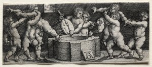 Åtte nakne barn ved en brønn, 1539.