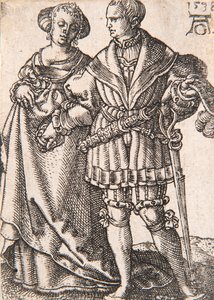 Fra serien The Small Wedding Dancers, 1538. av Heinrich Aldegrever