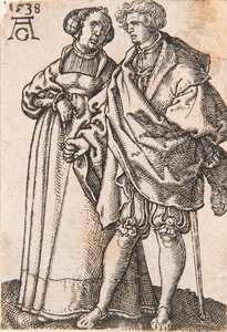 Fra serien The Small Wedding Dancers, 1538. av Heinrich Aldegrever