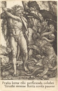 Hercules kjemper med Hydra av Lernea av Heinrich Aldegrever