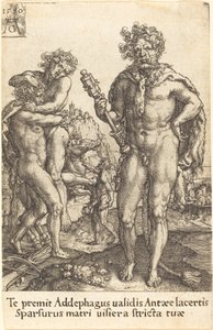 Hercules og Anthaeus av Heinrich Aldegrever