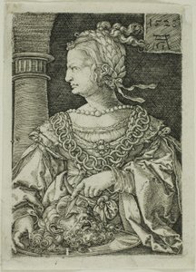 Judith cu capul lui Holofernes norvegian av Heinrich Aldegrever