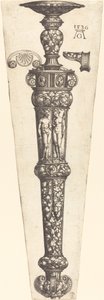 Stor dolkslire med nakent par, 1536. av Heinrich Aldegrever
