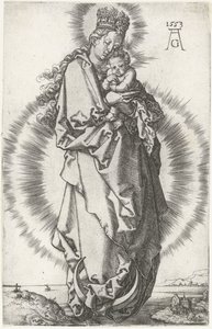 Madonna og barn på halvmånen av Heinrich Aldegrever