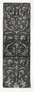Ornamentdesign med fisker av Heinrich Aldegrever