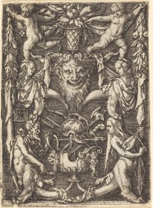 Ornament med maske av Heinrich Aldegrever