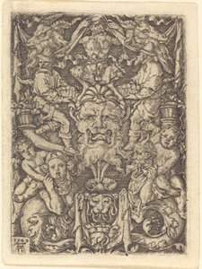 Ornament med maske, 1549. av Heinrich Aldegrever
