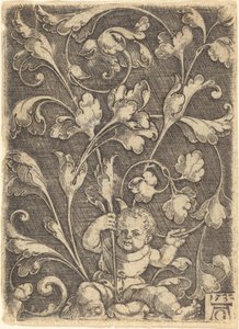 Rullepryd med sittende barn, 1532. av Heinrich Aldegrever