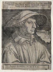 Selvportrett, 1530. av Heinrich Aldegrever