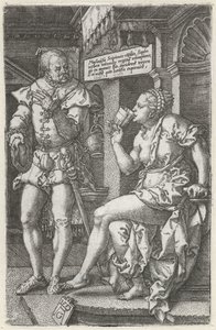Sophonisba drikker gift av Heinrich Aldegrever