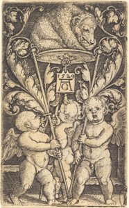 Three Cupids and a Bear, 1529. av Heinrich Aldegrever