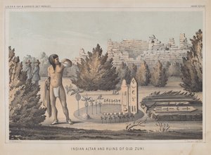 Indisk alter og ruinene av gamle Zuni av Heinrich Baldwin Mollhausen