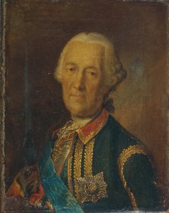 Portrett av feltmarskalken og politikeren grev Burkhard Christoph von Munnich 1683-1767, 1764 av Heinrich Buchholz