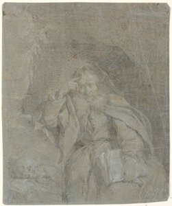 Saint Jerome mediterer i hulen sin av Heinrich Dittmers