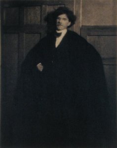 Portrett av Alfred Stieglitz (1864-1946) (s/hvitt-bilde)