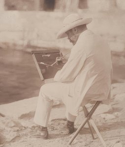 Strandmaler (trolig Hugo Henneberg). 1906