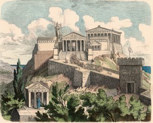 Antikkens Hellas: Athen, Akropolis - Parthenon av Heinrich Leutemann