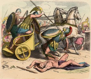 Antikkens Hellas: Gresk militær, Hellas på kongenes tid, krigsvogn av Heinrich Leutemann