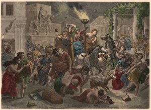 Antikkens Roma: Vesuvs utbrudd, 79 e.Kr av Heinrich Leutemann