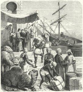 Arabiske handelsmenn (gravering) av Heinrich Leutemann