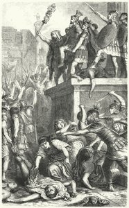 Opprør fra pretorianergarden i det gamle Roma av Heinrich Leutemann