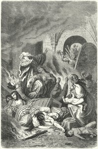 Massakren på jødene i York av Heinrich Leutemann