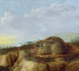 En hare i et landskap