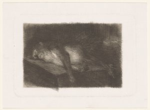 Løgnende, sovende ape av Heinrich M. Krabbé