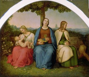 Tro, håp og kjærlighet, 1819 (olje på tre) av Heinrich Maria von Hess