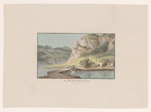Utsikt over Le Pont nær Lac de Joux Au Pont prés du Lac de Joux (tittel på objekt) Utsikt over Sveits (serietittel) Collection de quelques vues dessinées en Suisse d