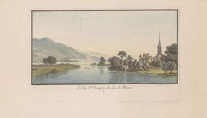 Utsikt over St. Petersinsel ved innsjøen Bielersee L'Isle St. Jean, près du Lac de Bienne (tittel på objekt) Landskap i Sveits (serietittel) Sammlung einiger Aussichten in der Schweiz (serietittel)