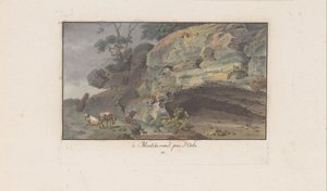 Herder voer ein grot i Montcherand à Montcherand, nær Orbe (tittel på objekt) Landskap i Sveits (serietittel) Samling av noen perspektiver i Sveits (serietittel)