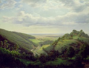 Utsikt fra Heilenberg-slottet ved Jugenheim ved Rhinen, 1846
