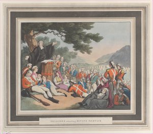 Soldater til stede ved gudstjeneste, 1. august 1798. av Heinrich Schutz