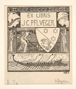 Bokskilt: J.C. Pflueger av Heinrich Vogeler