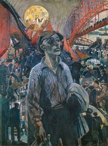 Arbeider ved et Hamburg-verft Hamburg-kamerat, 1928.